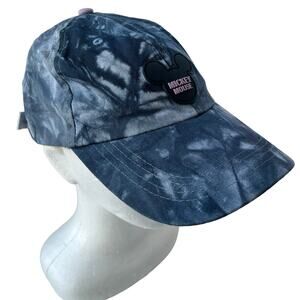 Disney Mickey Mouse Tie Die Womens Cap Hat Adjustable Size Blue Patch Costume